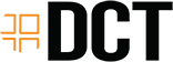 Orange geometric logo with the text DCT in black.